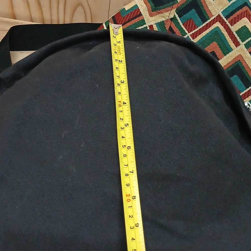 DrumStuff By Mosa Geometric Canvas Duffel Bag in Teal, Rust & Cream